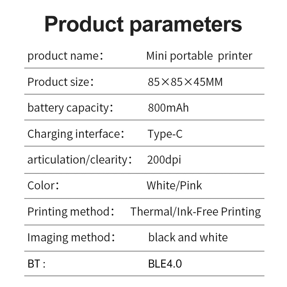 Mini Pocket Thermal Printer