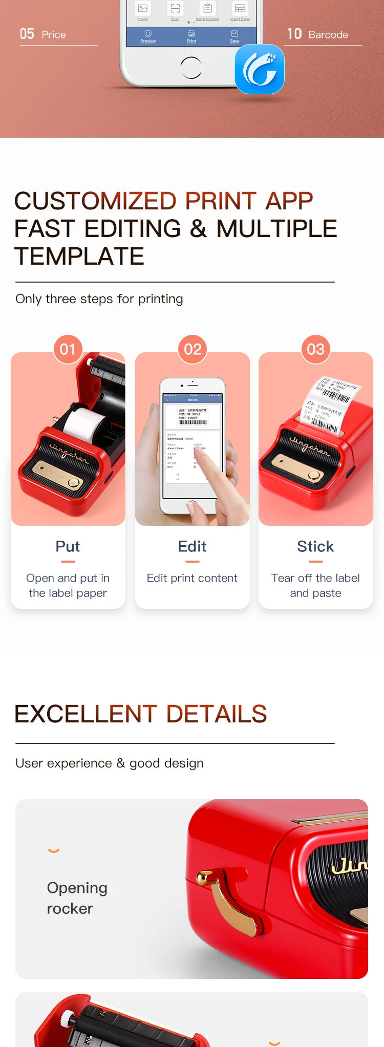 Niimbot B21 Mini Thermal Label Printer